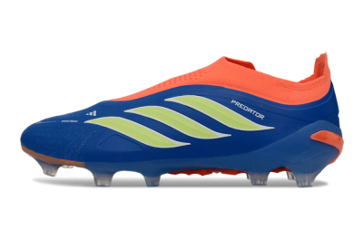 Adidas Predator 26 Elite Laceless FG Football Boots - Blue/Bright Orange/Lime Green