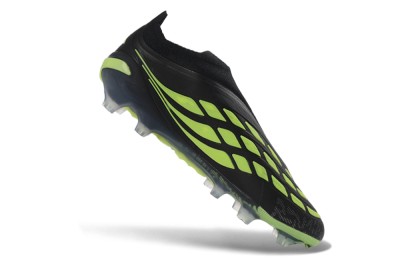 Adidas Predator 26 Elite Laceless FG Football Boots - Black/Lime Green/White