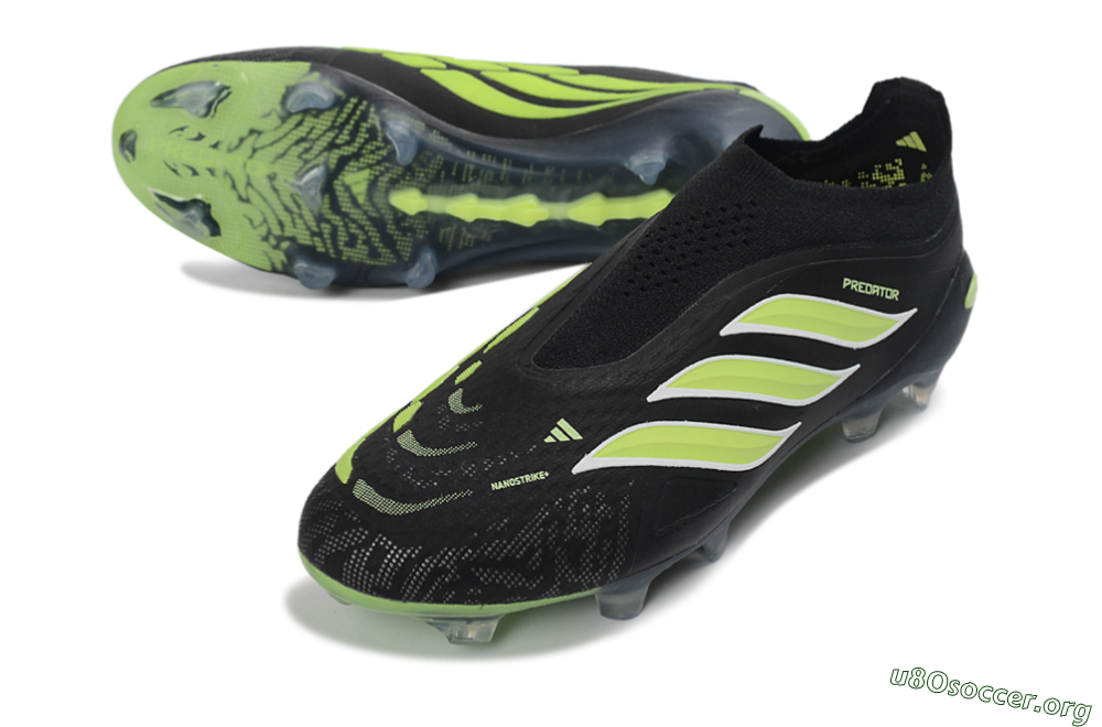 Adidas Predator 26 Elite Laceless FG Football Boots - Black/Lime Green/White 0