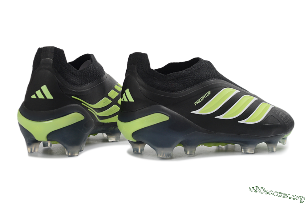Adidas Predator 26 Elite Laceless FG Football Boots - Black/Lime Green/White 6