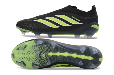 Adidas Predator 26 Elite Laceless FG Football Boots - Black/Lime Green/White