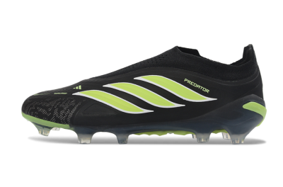 Adidas Predator 26 Elite Laceless FG Football Boots - Black/Lime Green/White