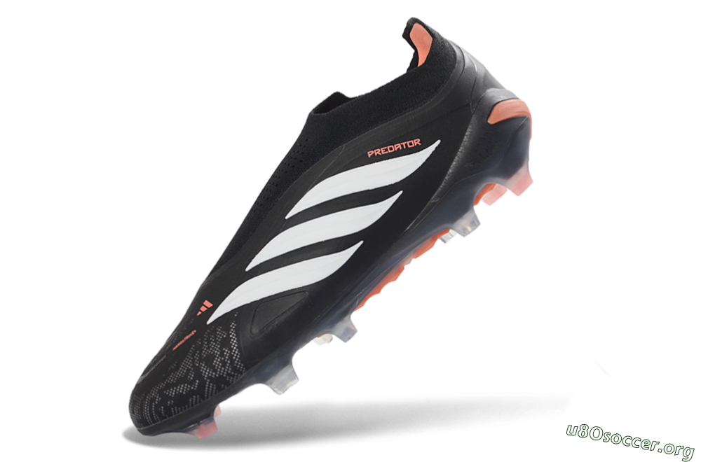 Adidas Predator 26 Elite Laceless FG Football Boots - Black/White/Coral 5
