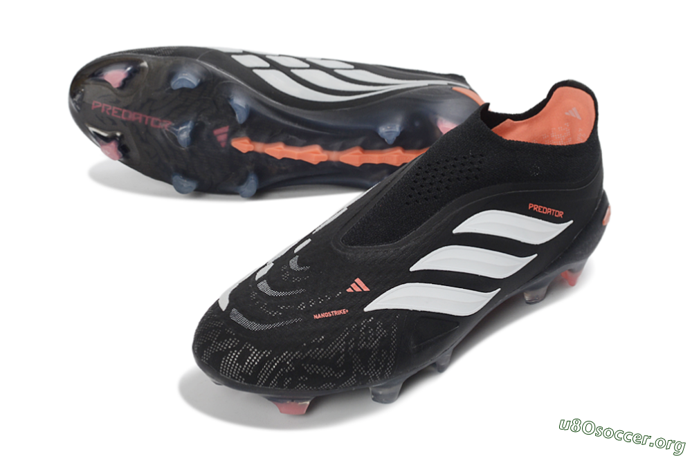 Adidas Predator 26 Elite Laceless FG Football Boots - Black/White/Coral 0