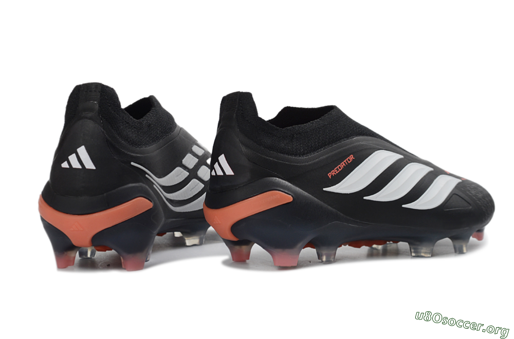 Adidas Predator 26 Elite Laceless FG Football Boots - Black/White/Coral 6