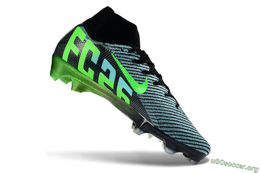 EAFC x Nike Air Zoom Mercurial Superfly 10 Elite FG Football Boots - Black/Neon Green/Blue Shade 4