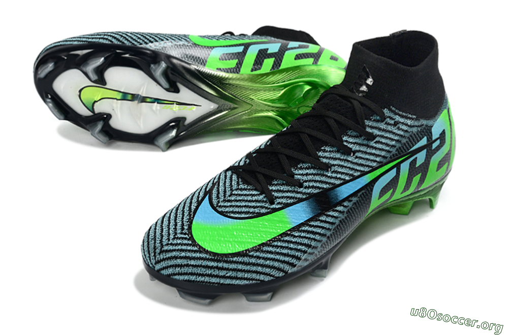 EAFC x Nike Air Zoom Mercurial Superfly 10 Elite FG Football Boots - Black/Neon Green/Blue Shade 0