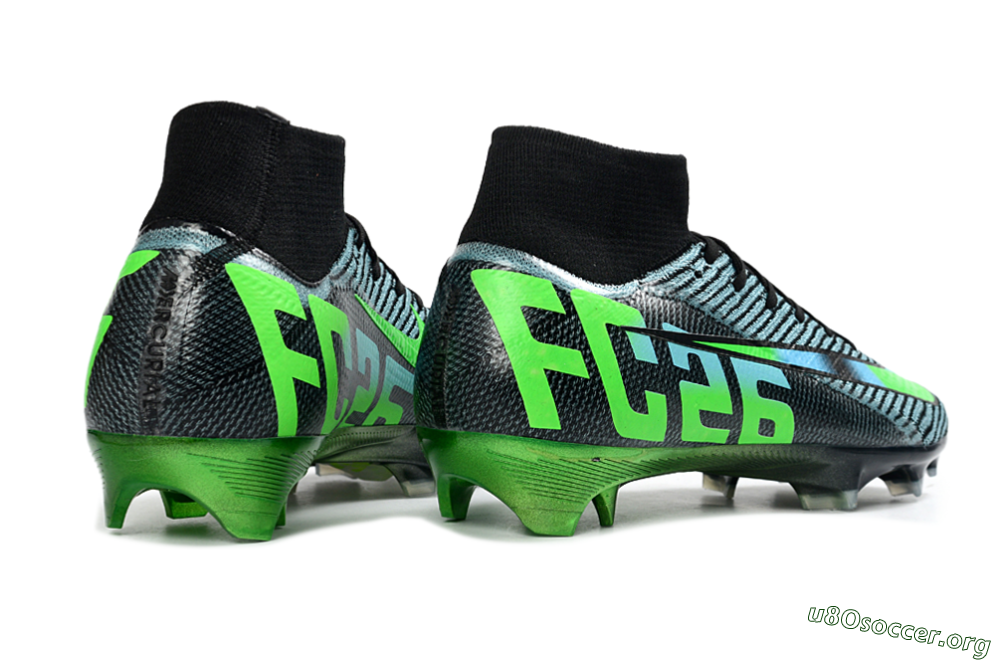 EAFC x Nike Air Zoom Mercurial Superfly 10 Elite FG Football Boots - Black/Neon Green/Blue Shade 6