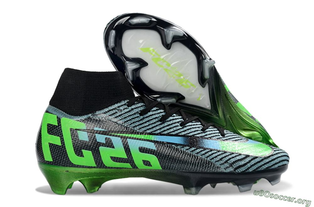EAFC x Nike Air Zoom Mercurial Superfly 10 Elite FG Football Boots - Black/Neon Green/Blue Shade 2