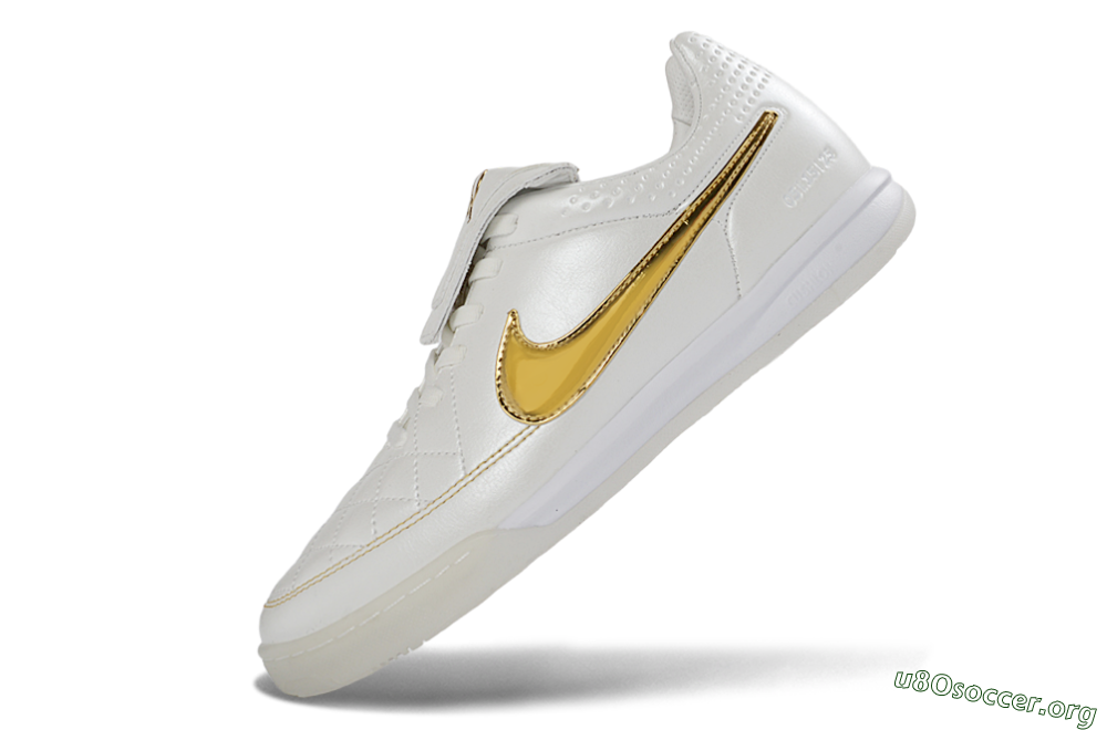 Nike Tiempo Legend SE IC Football Shoes - White/Metallic Gold/Classic White 5