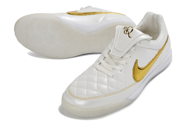 Nike Tiempo Legend SE IC Football Shoes - White/Metallic Gold/Classic White