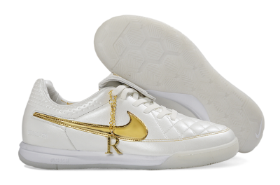 Nike Tiempo Legend SE IC Football Shoes - White/Metallic Gold/Classic White