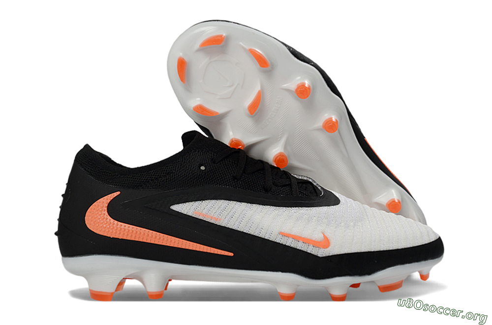Nike Phantom 6 Elite Low FG Football Boots - Black/Bright Orange/White 2