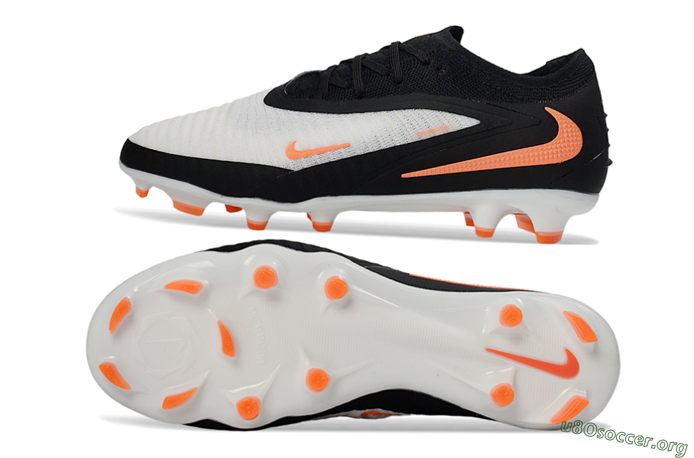 Nike Phantom 6 Elite Low FG Football Boots - Black/Bright Orange/White 1