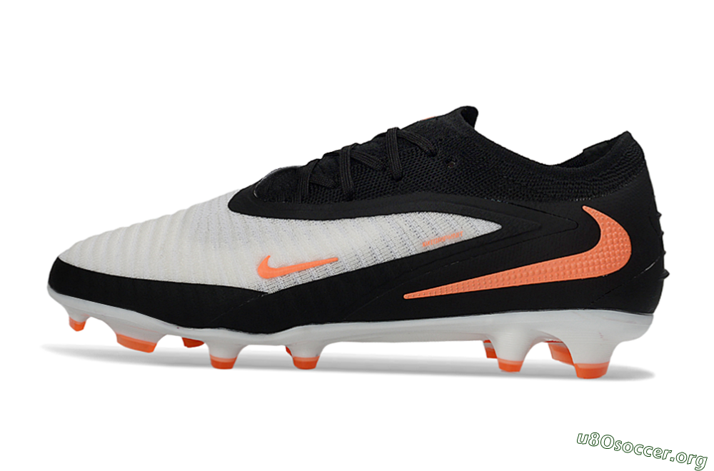 Nike Phantom 6 Elite Low FG Football Boots - Black/Bright Orange/White 3