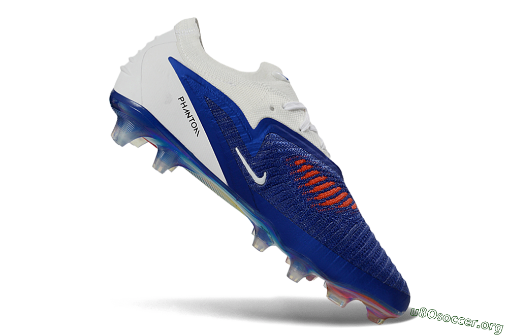 Nike Phantom 6 Elite Low FG Football Boots - Blue/Electric Blue/Fiery Orange 4