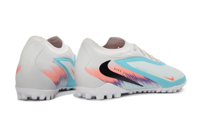 Nike Phantom 6 Elite Low TF Football Shoes - White/Aqua Blue/Coral Pink