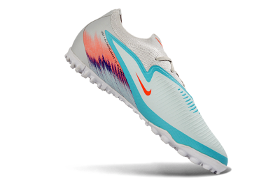 Nike Phantom 6 Elite Low TF Football Shoes - White/Aqua Blue/Coral Pink