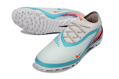 Nike Phantom 6 Elite Low TF Football Shoes - White/Aqua Blue/Coral Pink