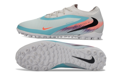 Nike Phantom 6 Elite Low TF Football Shoes - White/Aqua Blue/Coral Pink