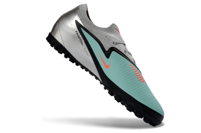 Nike Phantom 6 Elite Low TF Football Shoes - Aqua/Coral Orange/Metallic Silver