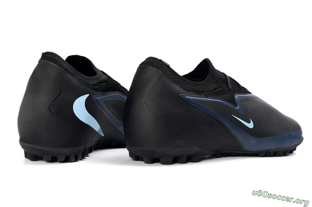 Nike Phantom 6 Elite Low TF Football Shoes - Black/Navy Blue/Light Aqua 6