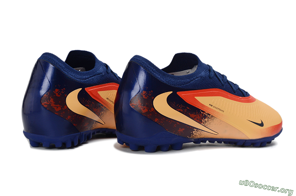 Nike Phantom 6 Elite Low TF Football Shoes - Orange/Navy Blue/Crimson Red 6