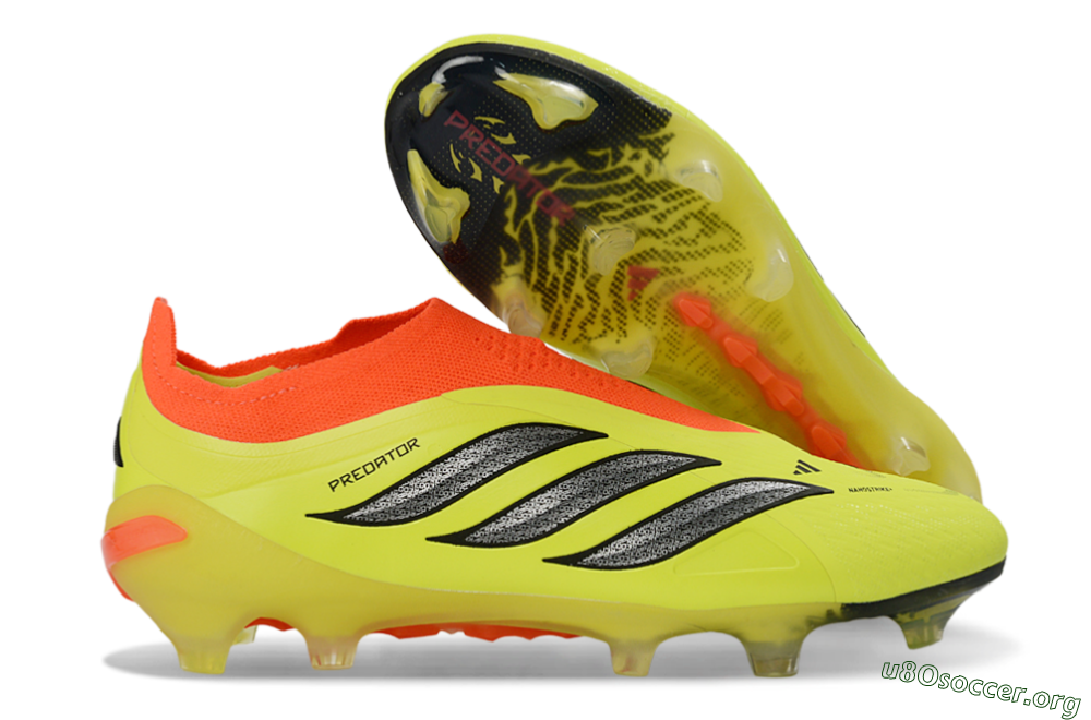 Adidas Predator 26 Elite Laceless FG Football Boots - Yellow/Electric Yellow/Fiery Orange 2