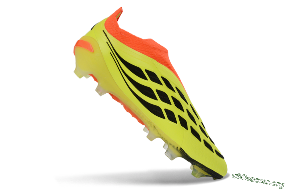 Adidas Predator 26 Elite Laceless FG Football Boots - Yellow/Electric Yellow/Fiery Orange 4