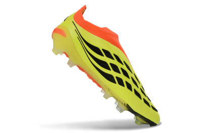 Adidas Predator 26 Elite Laceless FG Football Boots - Yellow/Electric Yellow/Fiery Orange