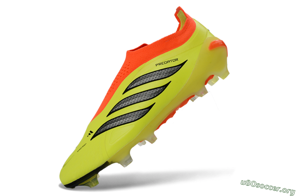 Adidas Predator 26 Elite Laceless FG Football Boots - Yellow/Electric Yellow/Fiery Orange 5