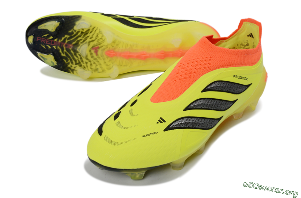 Adidas Predator 26 Elite Laceless FG Football Boots - Yellow/Electric Yellow/Fiery Orange 0