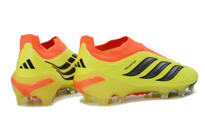 Adidas Predator 26 Elite Laceless FG Football Boots - Yellow/Electric Yellow/Fiery Orange