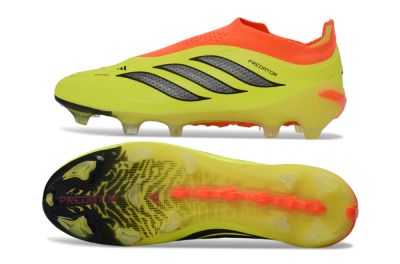 Adidas Predator 26 Elite Laceless FG Football Boots - Yellow/Electric Yellow/Fiery Orange