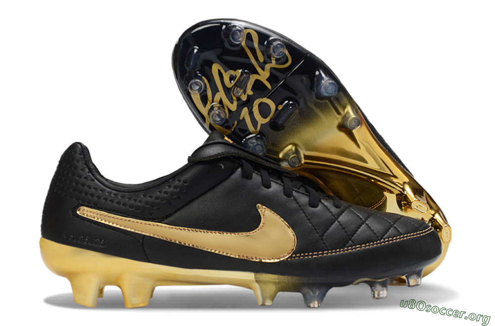 Nike Tiempo Legend SE FG Football Boots - Black/Gold/Sleek Black 2