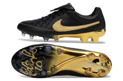 Nike Tiempo Legend SE FG Football Boots - Black/Gold/Sleek Black