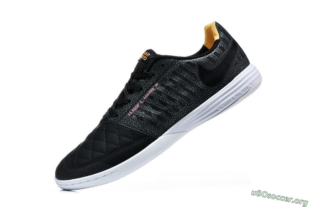 Nike Lunar Gato 2 IC Football Shoes - Black/Charcoal Gray/Flame Orange 8