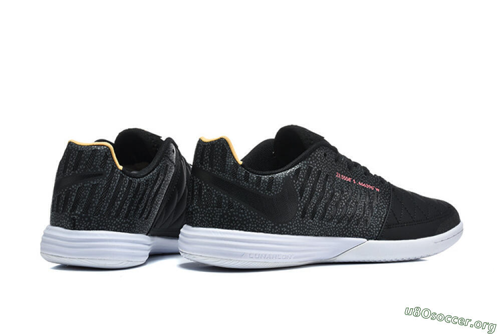 Nike Lunar Gato 2 IC Football Shoes - Black/Charcoal Gray/Flame Orange 9