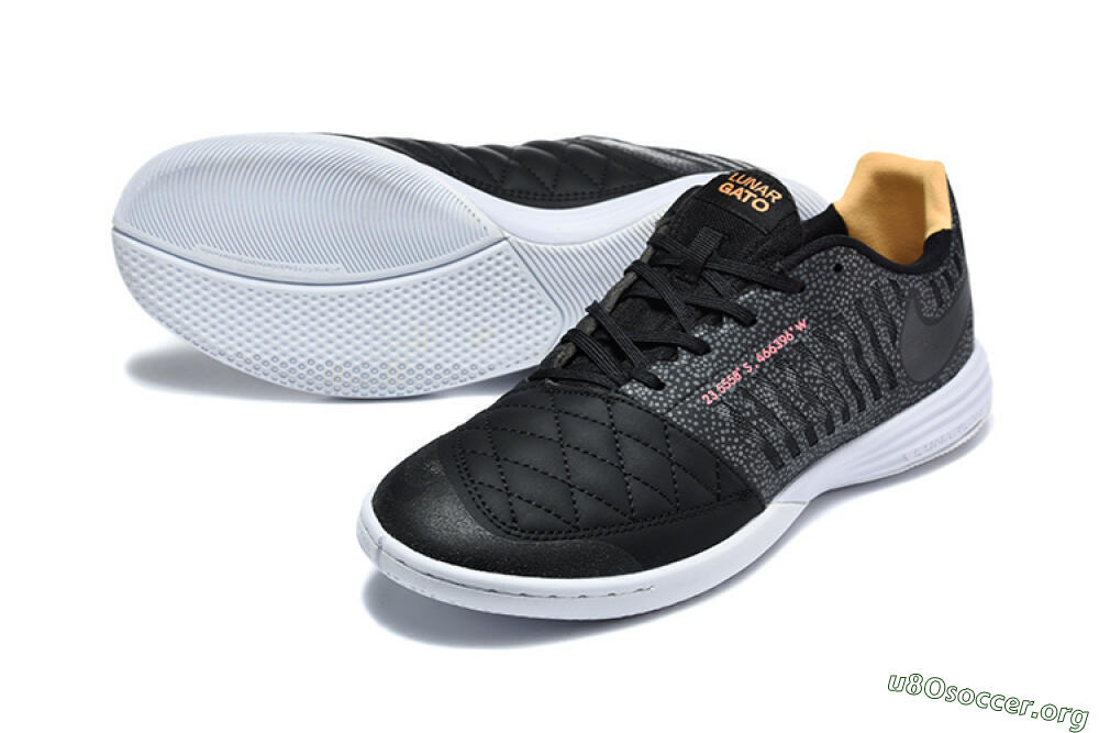 Nike Lunar Gato 2 IC Football Shoes - Black/Charcoal Gray/Flame Orange 0