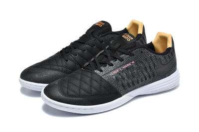 Nike Lunar Gato 2 IC Football Shoes - Black/Charcoal Gray/Flame Orange