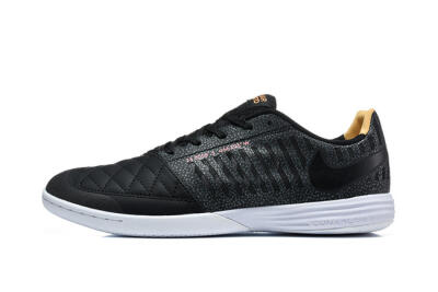 Nike Lunar Gato 2 IC Football Shoes - Black/Charcoal Gray/Flame Orange