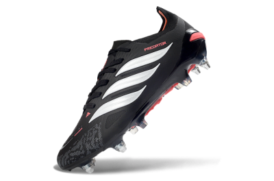 Adidas Predator 26 Elite SG Football Boots - Black/Electric Red/Steel Grey
