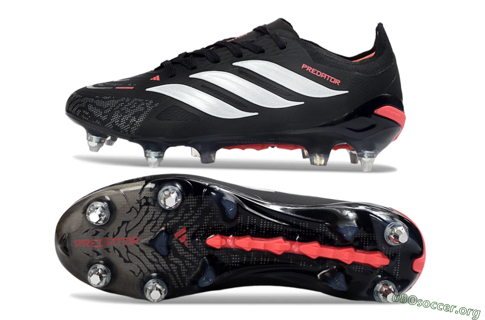 Adidas Predator 26 Elite SG Football Boots - Black/Electric Red/Steel Grey 1