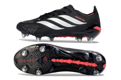 Adidas Predator 26 Elite SG Football Boots - Black/Electric Red/Steel Grey