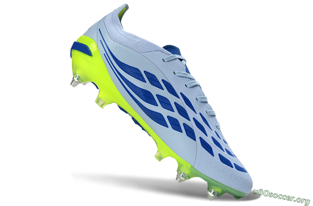 Adidas Predator 26 Elite SG Football Boots - Blue/Lime Green/Light Blue 4