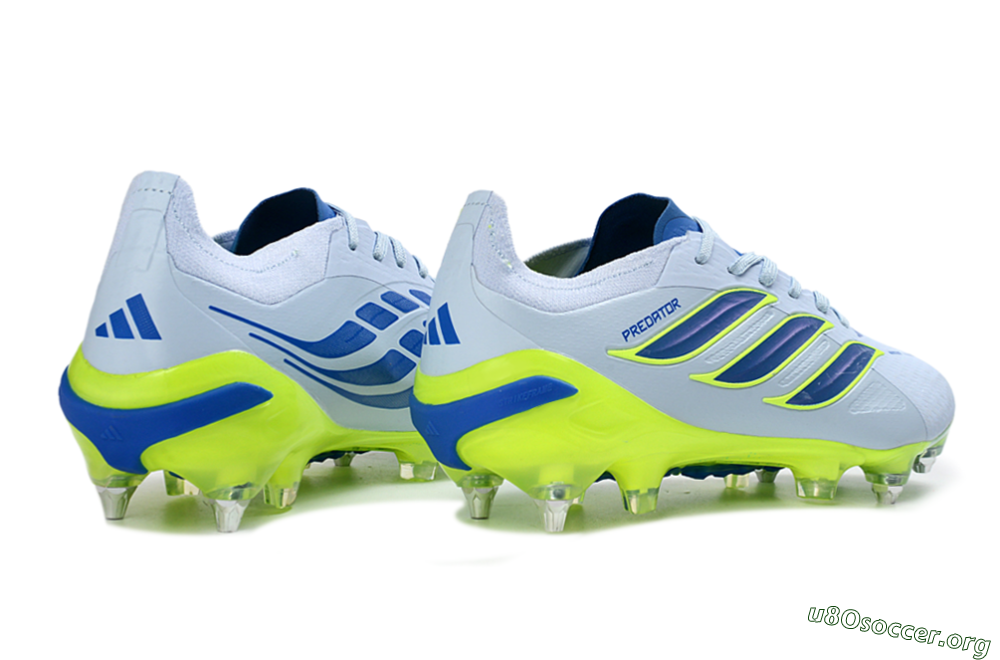 Adidas Predator 26 Elite SG Football Boots - Blue/Lime Green/Light Blue 6