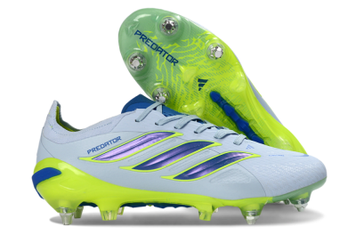 Adidas Predator 26 Elite SG Football Boots - Blue/Lime Green/Light Blue
