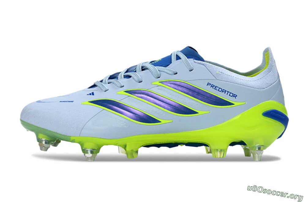 Adidas Predator 26 Elite SG Football Boots - Blue/Lime Green/Light Blue 3