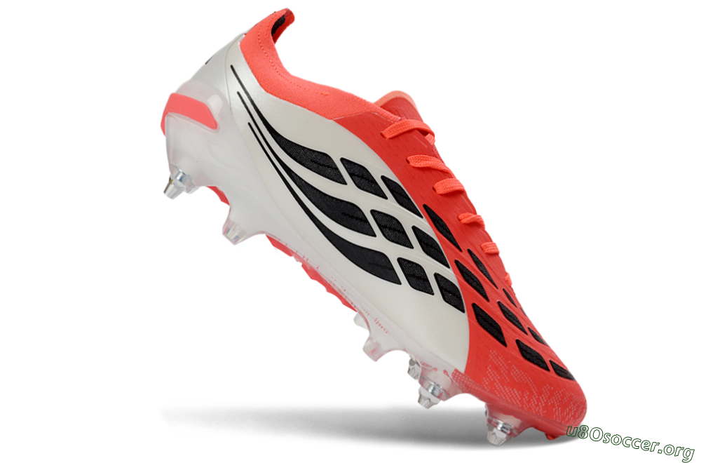 Adidas Predator 26 Elite SG Football Boots - Red/Electric Coral/Black 4