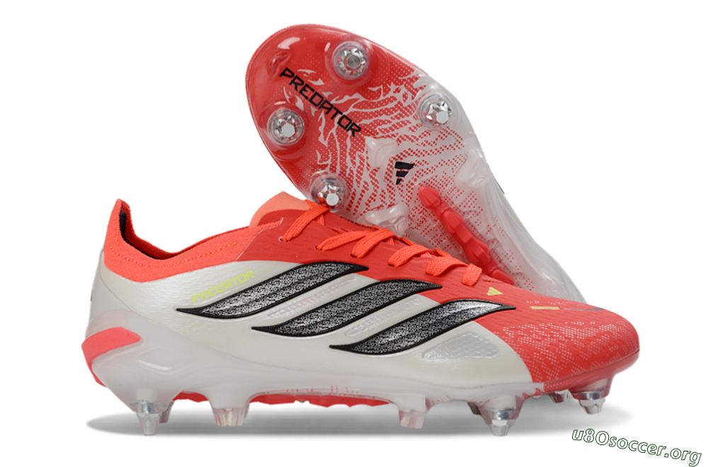 Adidas Predator 26 Elite SG Football Boots - Red/Electric Coral/Black 2